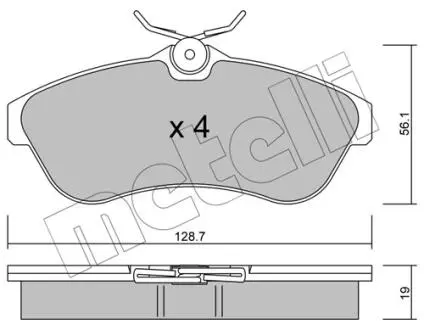 2203290 Колодки гальмівні (передні) Citroen C2/С3 03- METELLI підбір по vin на Brocar