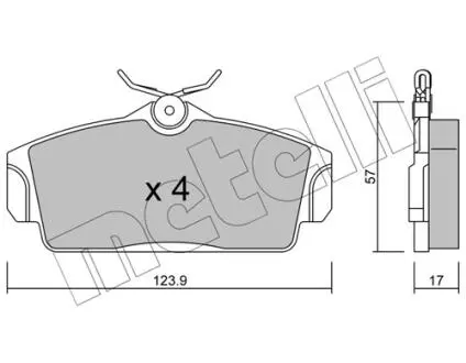 2203050 Колодки тормозные (передние) Nissan Almera 00-06/Primera 96-02 METELLI подбор по vin на Brocar