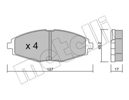 2202930 Тормозные колодки, дисковый тормоз (набор) METELLI подбор по vin на Brocar