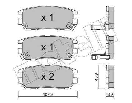 2201510 Колодки тормозные (задние) Mitsubishi Pajero 90-01/ L400 94-05 METELLI подбор по vin на Brocar