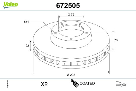 672505 Диск тормозной MALOWANA BMW SERIE 1 VALEO подбор по vin на Brocar