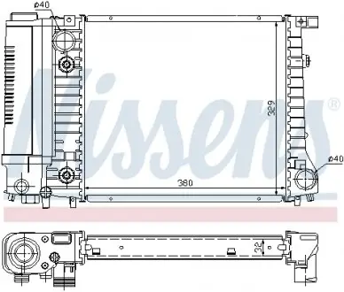 60731A Радіатор, охолодження двигуна NISSENS підбір по vin на Brocar