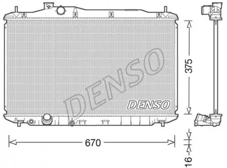 DRM40040 Радіатор, охолодження двигуна DENSO підбір по vin на Brocar
