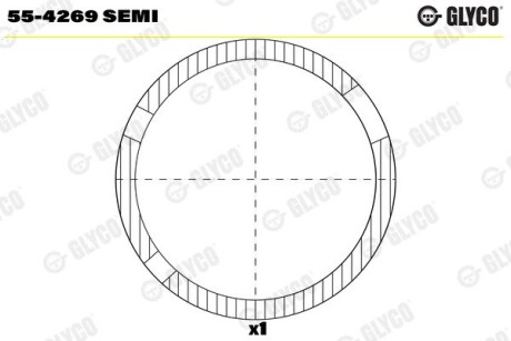 554269SEMI Втулка підшипника, шатун GLYCO підбір по vin на Brocar