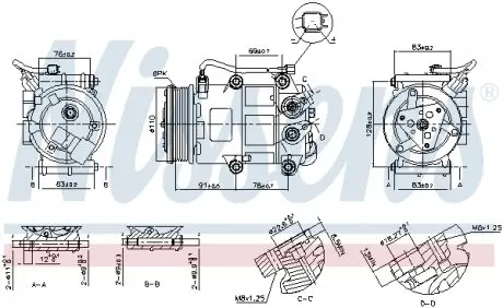 890655 Компресор кондиціонера First Fit NISSENS підбір по vin на Brocar
