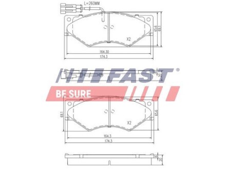 FT29060 Колодки гальмівні FAST підбір по vin на Brocar