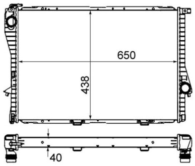 CR295000S Радиатор охлаждения BMW 5 (E39)/7 (E38) 94-03 M52/M54/M62/S62 MAHLE / KNECHT подбор по vin на Brocar