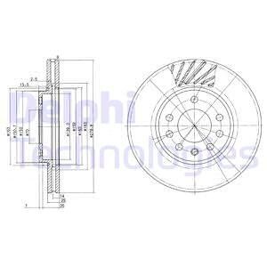 BG3405C Тормозной диск DELPHI підбір по vin на Brocar