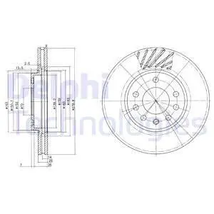 BG3405C Тормозной диск DELPHI підбір по vin на Brocar
