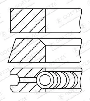 0842180030 Кольца поршневые BMW 3/5/7/X5 3.0D (M57) (84.0mm/STD) (2.5-2-2) GOETZE подбор по vin на Brocar