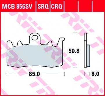 MCB856CRQ Комплект тормозных колодок, стояночная тормозная система TRW підбір по vin на Brocar