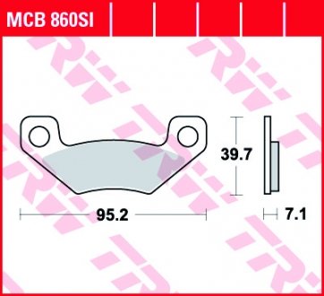 MCB860SI Комплект тормозных колодок, стояночная тормозная система TRW подбор по vin на Brocar