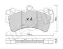 2206540 Колодки тормозные (передние) Audi Q7 06-15/Porsche Cayenne/VW Touareg 02-10 METELLI підбір по vin на Brocar