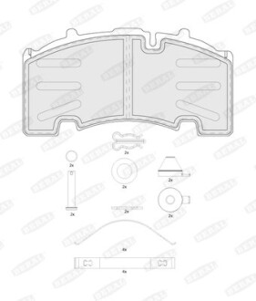 BCV29264TK Комплект тормозных колодок, дисковый тормоз BERAL підбір по vin на Brocar