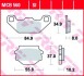 MCB560SI Комплект гальмівних колодок, дискове гальмо TRW підбір по vin на Brocar