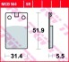 MCB564 Комплект гальмівних колодок, дискове гальмо TRW підбір по vin на Brocar