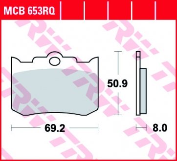 MCB653RQ Комплект тормозных колодок, дисковый тормоз TRW подбор по vin на Brocar