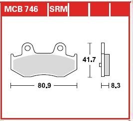 MCB746SRM Комплект тормозных колодок, дисковый тормоз TRW подбор по vin на Brocar