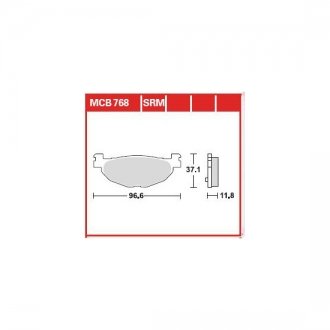 MCB768 Комплект тормозных колодок, дисковый тормоз TRW підбір по vin на Brocar