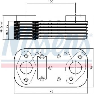 90754 Масляный радиатор, двигательное масло NISSENS подбор по vin на Brocar