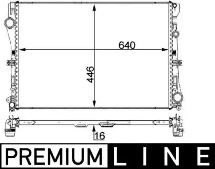 CR2100000P Радіатор, система охолодження двигуна MAHLE / KNECHT підбір по vin на Brocar