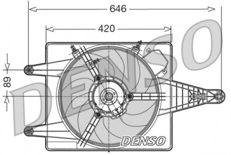 DER01010 Вентилятор, охлаждение двигателя DENSO подбор по vin на Brocar