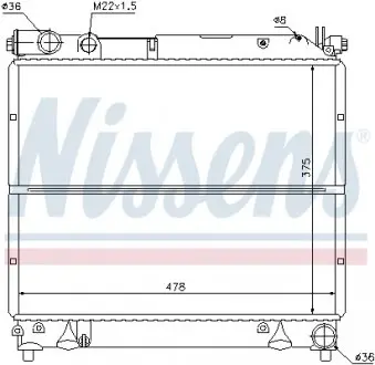 64178 Радиатор, охлаждение двигателя NISSENS подбор по vin на Brocar