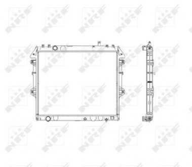 53541 Радиатор, охлаждение двигателя NRF підбір по vin на Brocar