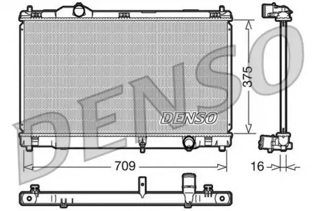 DRM51001 Радиатор, охлаждение двигателя DENSO підбір по vin на Brocar