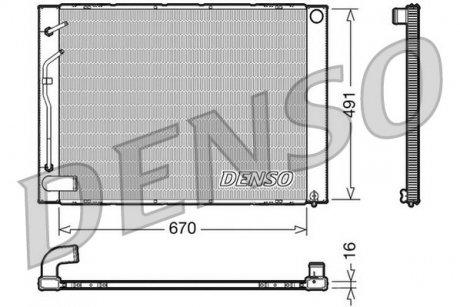 DRM50054 Радіатор, охолодження двигуна DENSO підбір по vin на Brocar