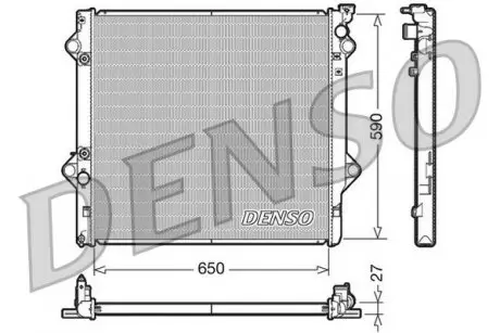 DRM50047 Радіатор, охолодження двигуна DENSO підбір по vin на Brocar