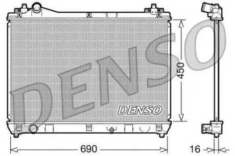 DRM47016 Радиатор, охлаждение двигателя DENSO підбір по vin на Brocar