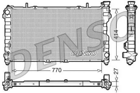 DRM06011 Радіатор, охолодження двигуна DENSO підбір по vin на Brocar
