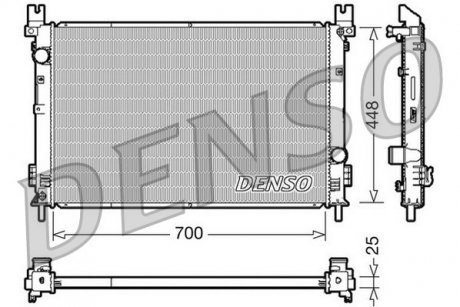 DRM06001 Радіатор, охолодження двигуна DENSO підбір по vin на Brocar