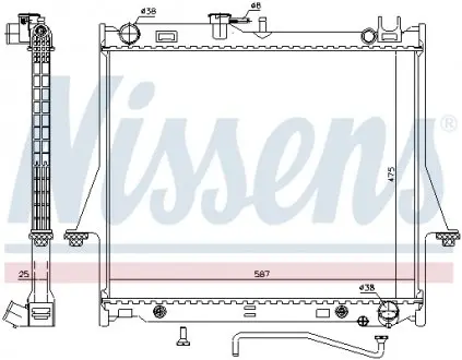 60854 Радиатор, охлаждение двигателя NISSENS подбор по vin на Brocar