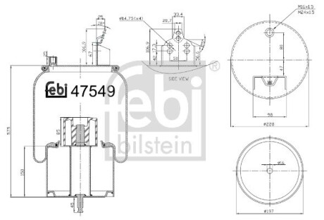 47549 Кожух пневматичної ресори FEBI BILSTEIN підбір по vin на Brocar