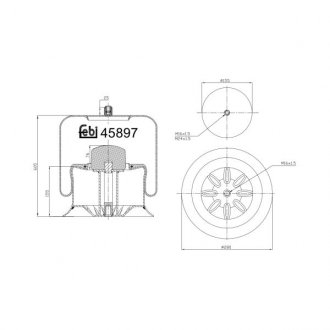 45897 Кожух пневматичної ресори FEBI BILSTEIN підбір по vin на Brocar