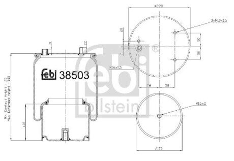 38503 Кожух пневматичної ресори FEBI BILSTEIN підбір по vin на Brocar