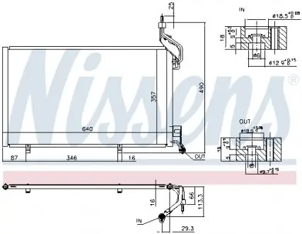 940515 Конденсатор, Кондиціонер NISSENS підбір по vin на Brocar