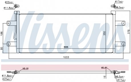 940264 Конденсатор, кондиционер NISSENS підбір по vin на Brocar