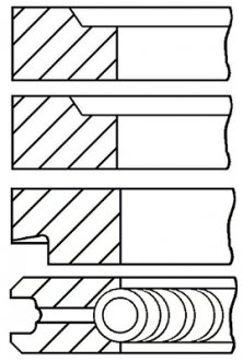 0820240010 Комплект поршневих кілець GOETZE підбір по vin на Brocar