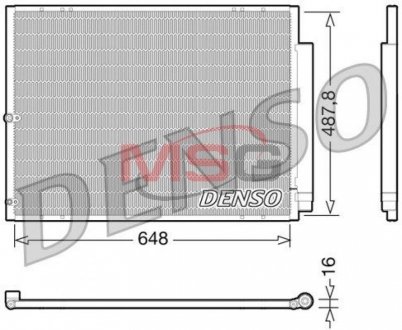 DCN51001 Радиатор кондиционера DENSO підбір по vin на Brocar