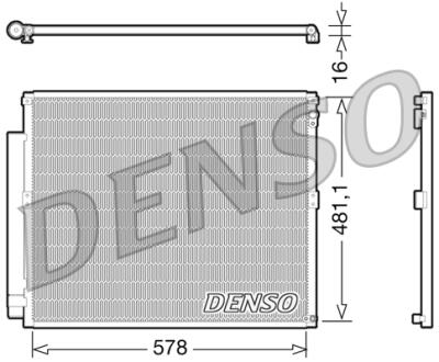 DCN50017 Радіатор кондиціонера DENSO підбір по vin на Brocar