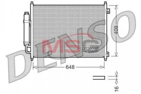 DCN46001 Радіатор кондиціонера DENSO підбір по vin на Brocar