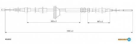 430212 Трос ручного гальма ADRIAUTO підбір по vin на Brocar
