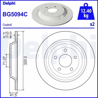 BG5094C TARCZA HAM.TYL DELPHI подбор по vin на Brocar