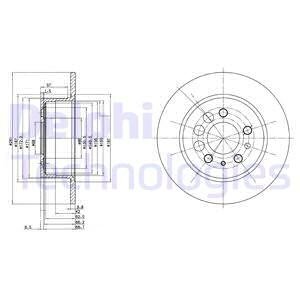 BG2103C Гальмівний диск DELPHI підбір по vin на Brocar