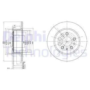 BG2103C Гальмівний диск DELPHI підбір по vin на Brocar