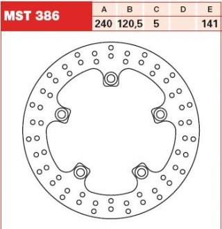 MST386 Гальмівний диск TRW підбір по vin на Brocar