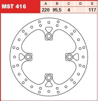 MST416 Гальмівний диск TRW підбір по vin на Brocar